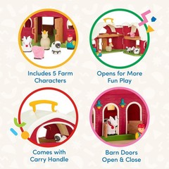 Portable Big Red Barn Playset – Fun for Toddlers 18 +, Easy Carry Design