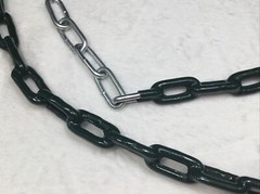Durable Green Gorilla Play Sets 17” Rubber Coated Link Chain Trapeze Bar w/Rings