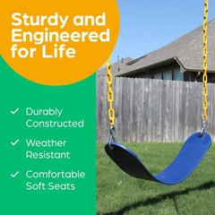 Swings for Outdoor Swing Set – Pack of 2 Swing Seat Replacement Kits with Heavy