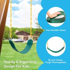 3 Pack Assorted Swing Set, Including 1 Gym Rings Trapeze Bar and 2 Pcs Swings…