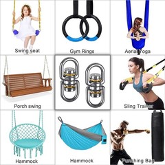 Heavy-Duty 360° Swing Swivel – Supports 1200 lbs, 2 Pack for Kids & Aerial Yoga