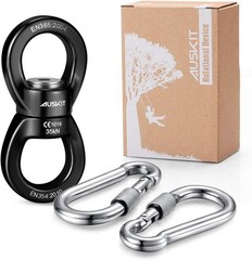 Twist Lock Black Swing Swivel, Tangle-Free Rotation