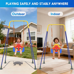 3-In-1 Toddler Swing Set, Baby Swing with Safety Belt, Indoor/Outdoor, Easy to A
