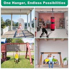 Heavy Duty Swing Hangers, 800lb Capacity Swing Set Accessories for 4×6 Wood B…