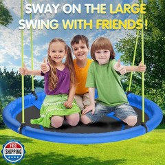 43″ Saucer Tree Swing for Kids Adult, 600Lb Weight Capacity Large Disc Round