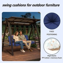 Porch Swing Cushions 60×40 Inch, 5″ Extra Thick Waterproof Outdoor Swing Seat Cu