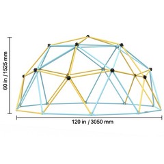 Uimoso 10FT Climbing Dome Geometric Jungle Gym for Kids Ages 3-10