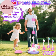 3 in 1 Unicorn Rocket Launcher, Outdoor Indoor Play Set for Kids Ages 3-8 | Foam