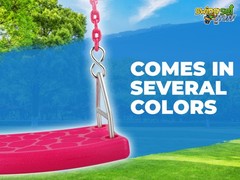 SWING SET STUFF INC. FLAT SEAT WITH 5.5 FT. COATED CHAIN PINK playground 0310