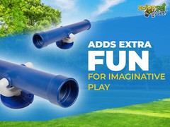 SWING SET STUFF TELESCOPE BLUE playground accessories outside fort wood 0006