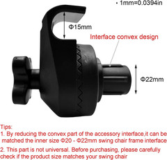 2 Pack Garden Swing Plastic Fittings Porch Patio Swing Frame Parts for Outdoor