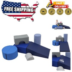 Navy Powder Blue SoftScape Playtime & Climb Set – Indoor Gross Motor Skills Fun