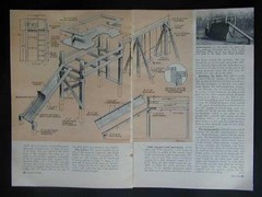 Outdoor Play Platform How-To build PLANS Slide Swings Deck