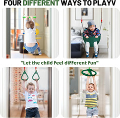 Indoor Doorway Swing & Pull-Up Bar – Fun Family Fitness (Dark Green)