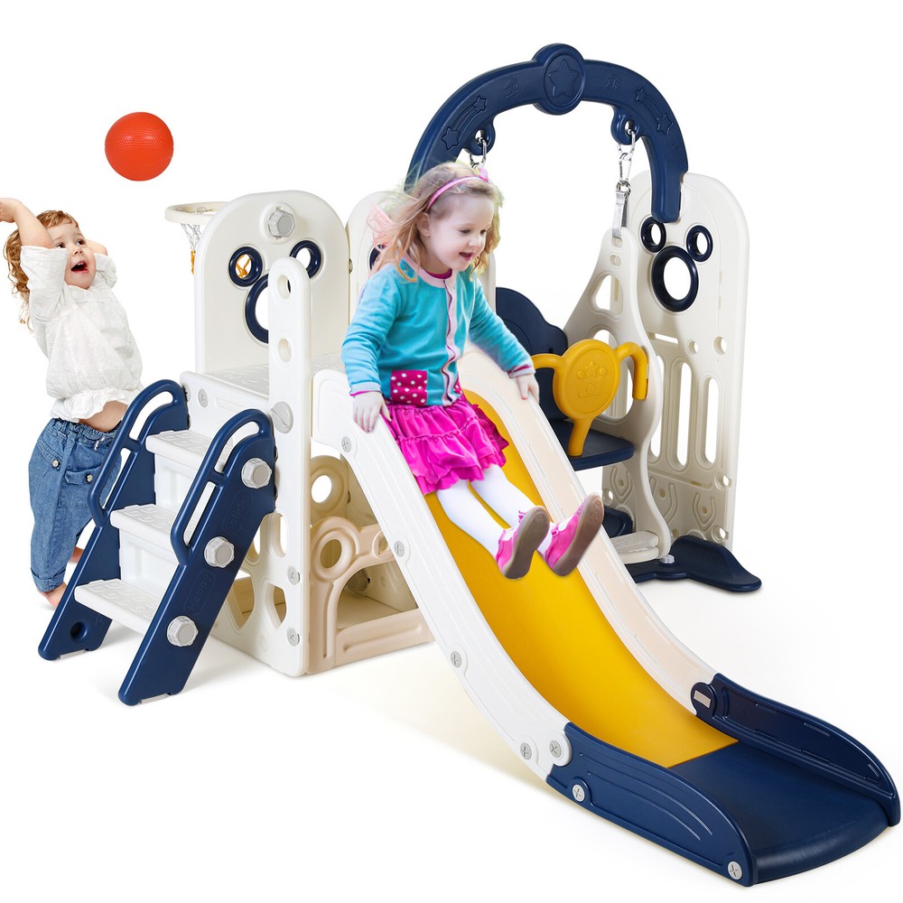 Toddler Climber Slide and Swing Set Kids Baby Playground Climber Slide Playset