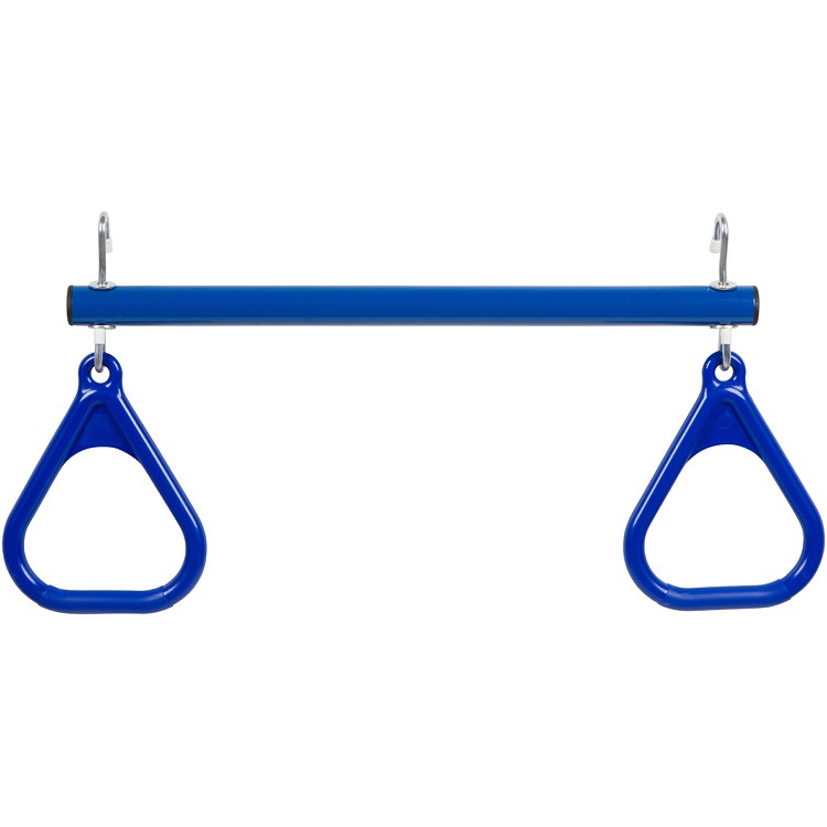 Trapeze Bar with Rings (no chain) Blue