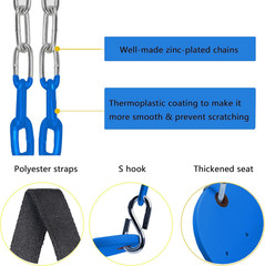Toddler Swing Seat, Heavy-Duty High Back Fully Assembled Baby Swing, Iron Chain