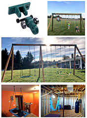 Green Swing Hangers 4-Pack, 5000lb Capacity with Screws for Indoor/Outdoor Use