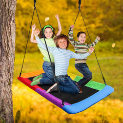 60″ Saucer Swing for Kids – 700Lbs Big Platform Tree Glider Therapy – Adjustable