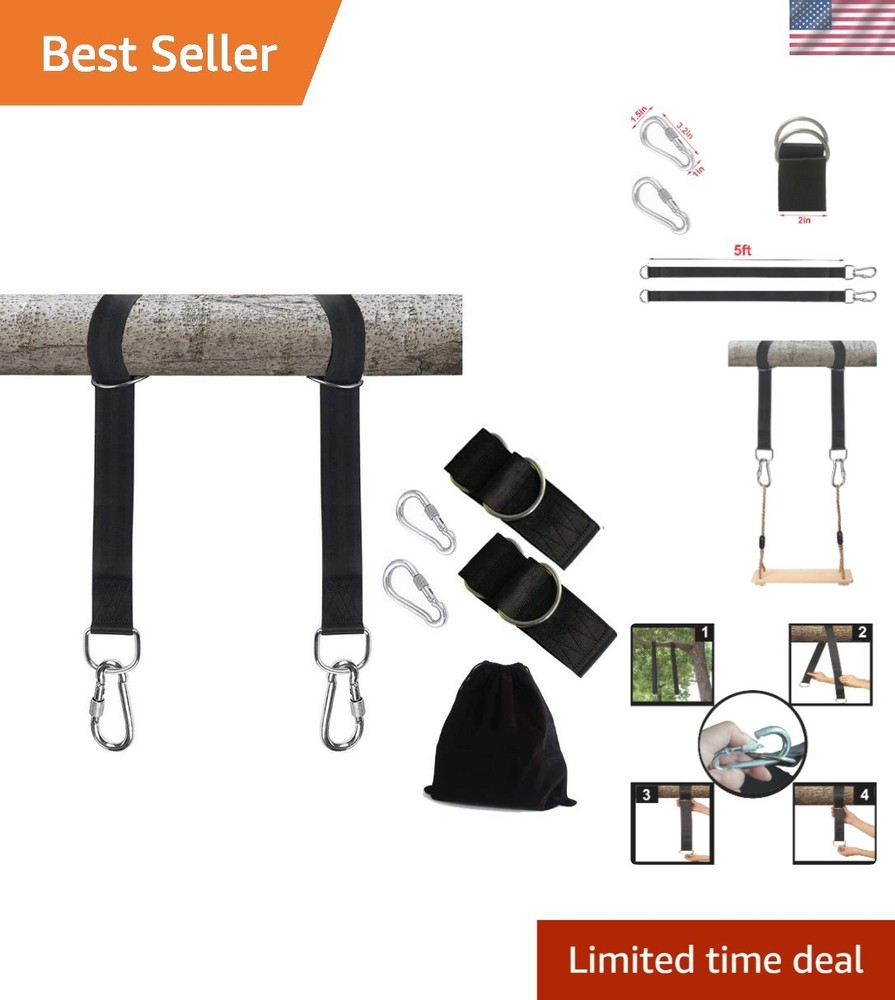 Tree Swing Hanging Kit – 2100 lbs Load, Fast Setup, Complete with Straps