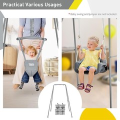 Foldable Swing Stand for Kids with 4 Sandbags, Heavy Duty Metal A-Frame Indoo…