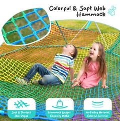 Hapfan 10 ft Climbing Dome with Cargo Net for Kids Outdoor Play Jungle Gym 800lb