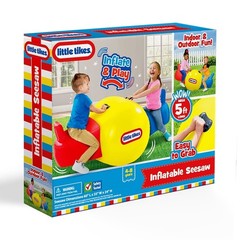 Durable Inflatable Seesaw Toy Two Kids Ages 4-8 Indoor Outdoor Activity New
