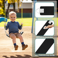 Swing Seat with Metal Triangle Ring 30.4 X 5.9 Inch, Heavy Duty Swing Set Replac