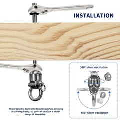 2-Pack Heavy Duty Swing Hangers with Bearings- 304 Stainless Steel Swing Set …