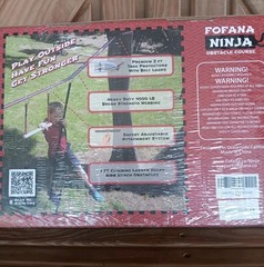 Profana Ninja Obstacle Course ~ 32 Pcs. 65 Ft. Slack Line + 9 Obstacles