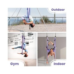 Yoga Trapeze Swing Set for Home & Outdoor | Easy Setup for Strength, Balance …