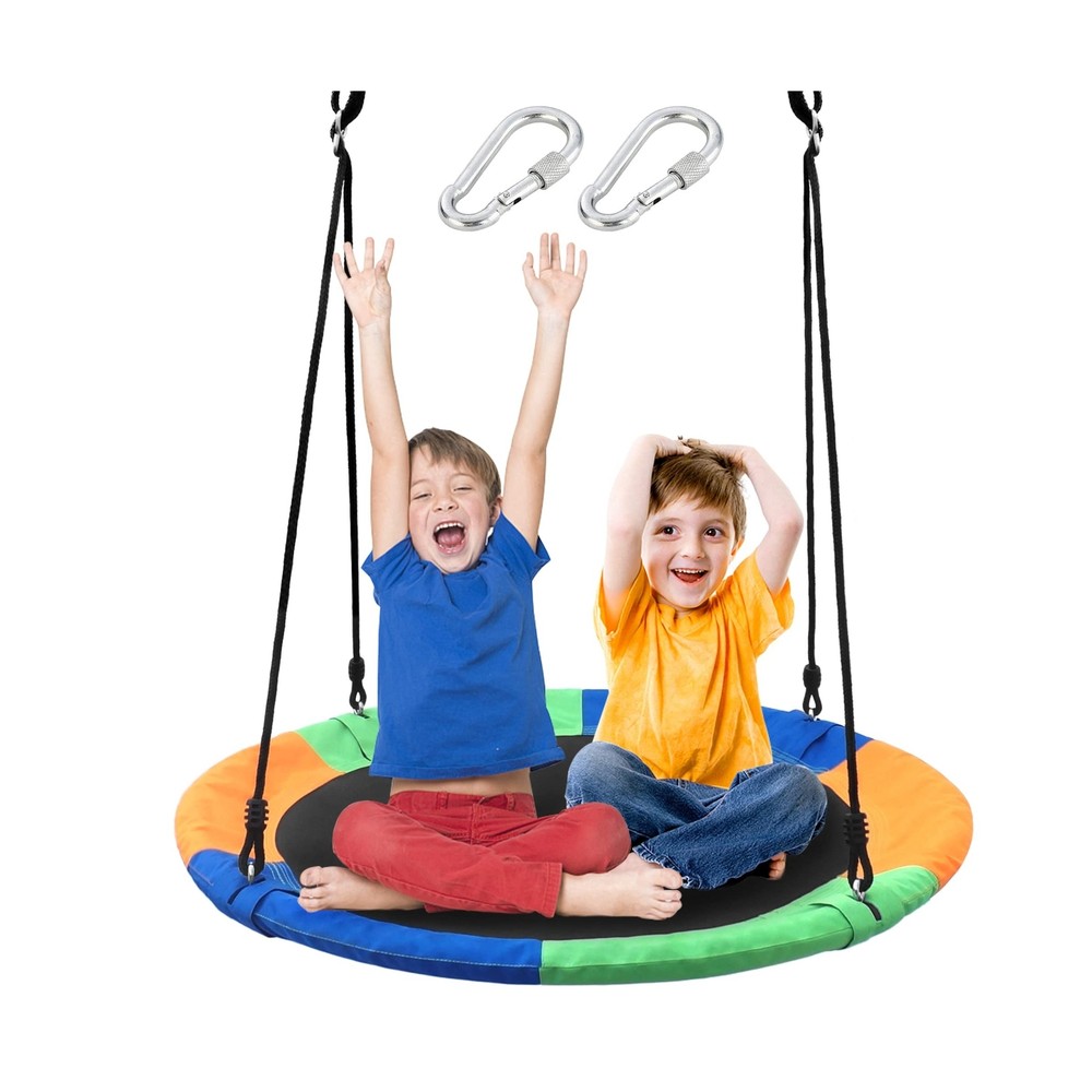 Saucer Tree Swing Seat for Kids 40 Inch Outdoor Round Tree Swing for Children…