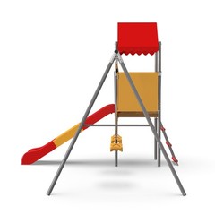 Kids Swing Set with Slide & Canopy – Sturdy Portable Treehouse Ages 3-8 ﻿