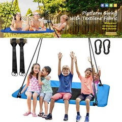 700lbs Giant 60″ Skycurve Platform Tree Swing for Kids Adult with Hanging Straps