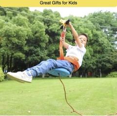 Zipline Kits for Backyard Adults & Kids Playground Games Outdoor (140 Feet)