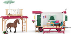 Schleich Horse Club – 113PC Interactive Camping Trip – Car and Camper Caravan Pl