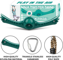 Swing Spins Set: 360° Handle Twist-Spin Flips Toy – Slackline Attachments Activa