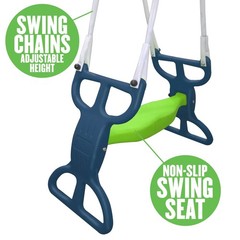All Star Playground Metal Swing Set for up to 7 Children Saucer Swing Slide