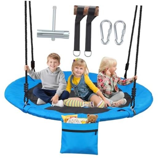 900lbs 40″ Outdoor Tree Swing for Kids Adults | Anti-Sagging Flying Swings for