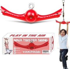 Ninja-Twister Swing Spins Set: Slackline Attachments – 360° Handle Twist-Spin Fl