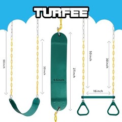 3 Pack Assorted Swing Set, Including 1 Gym Rings Trapeze Swing set+1 Gym rings