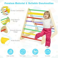 Kids Indoor Triangle Climber Play Gym Set Playroom Toddler Activity Ladder Ramp