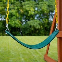 04-0039-G/Y Extreme-Duty Swing Belt with Coated Chain, Green with Yellow Chain