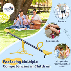 Seesaw for Kids Outdoor, Heavy Duty 250LB 360° Rotating Seesaw Outdoor Teeter To