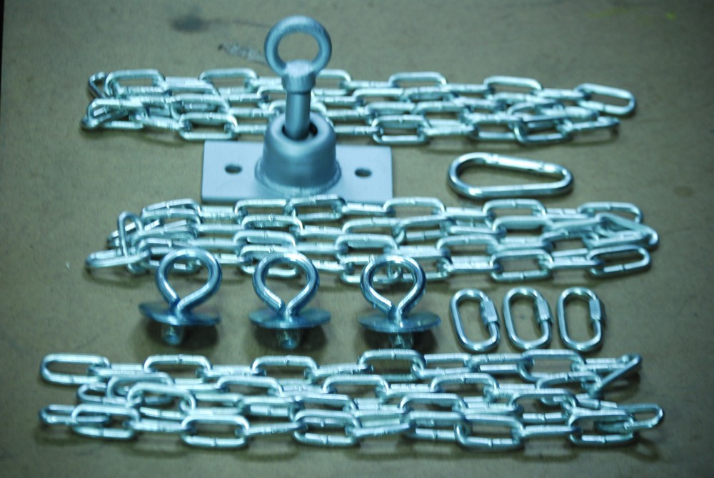 Swing set,tire swivel, Play set, tire kit, zinc plated eyebolts, 54” zp chain