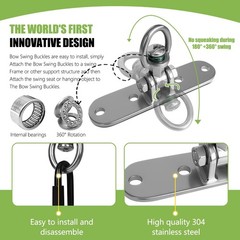 Swing Hanger Ceiling Mount Heavy Duty Anti-Rust with 180° & 360° Bearings Pun…