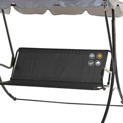 Black Heavy-Duty Waterproof 3-Seater Swing Cover, Outdoor Patio, 350lbs