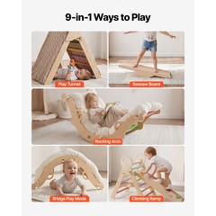 Uimoso 9-in-1 Toddler Climbing Set with Xylophone and Rainbow Design