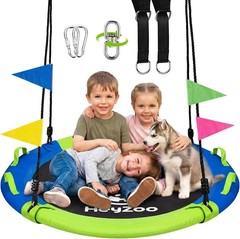 43-Inch Saucer Swing for Kids & Adults – Vibrant Multi-Color Design