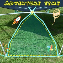 13ft Kids Climbing Dome, Metal Geometric Climber w/ Hammock, UV & Rust Resistant